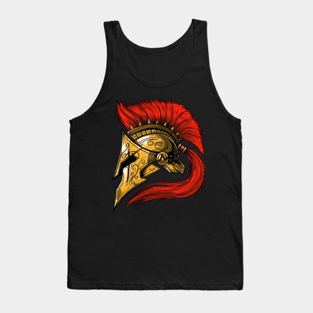 Spartan Helmet Tank Top by underheaven